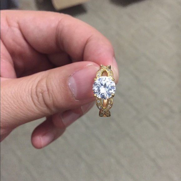 Gold Austrian Crystal Infinity Ring - Picture 5 of 6